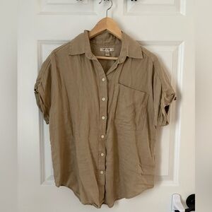 Banana Republic 100% linen button down shirt size S